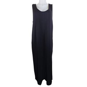 Lou & Grey Signature Soft Black Closet Staple Athleisure Women's Maxi Dress XL